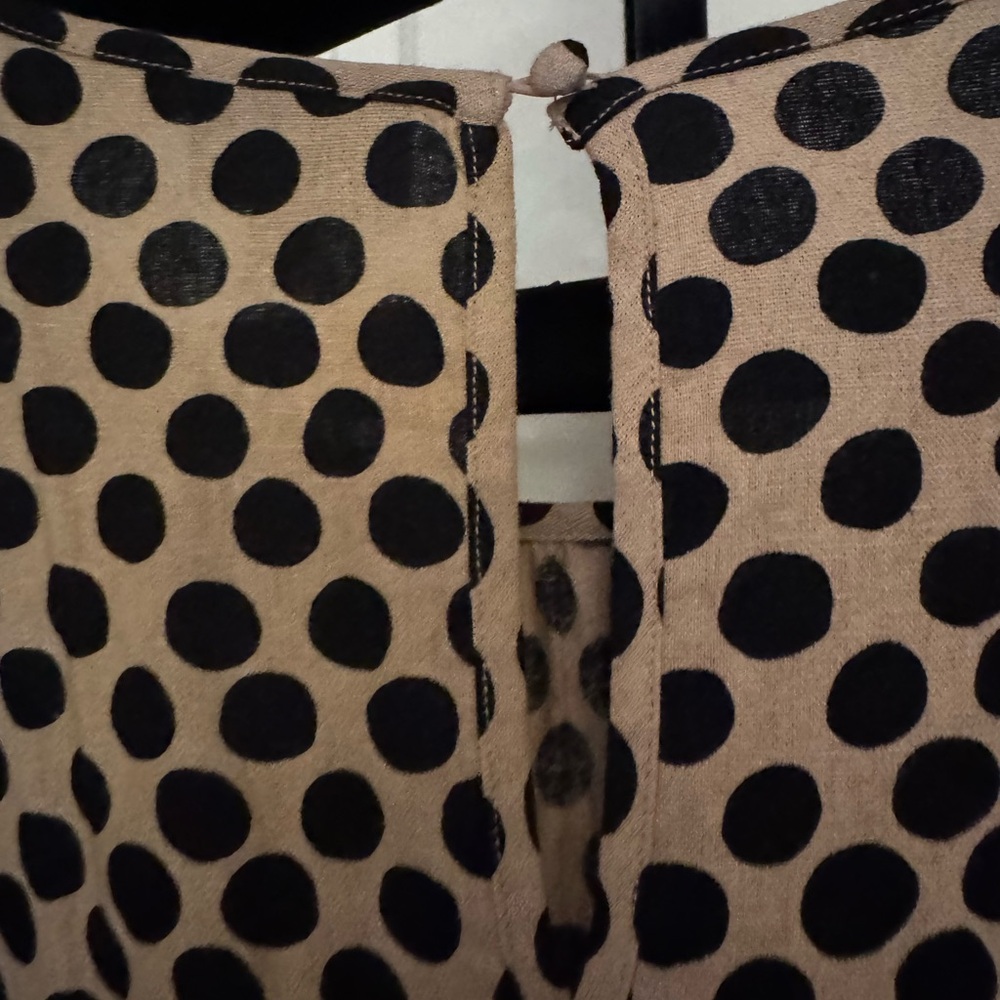 Who What Wear Brown and Cream Bishop Sleeve Sundress - Picture 11 of 13